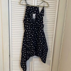 Women's Navy Mini Dress with White Floral Print